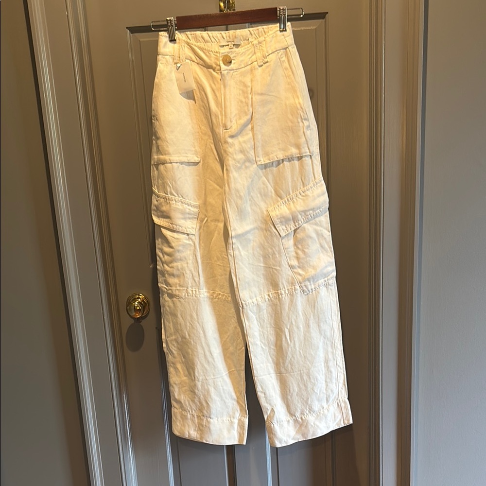 Vince Cream Cargo Pants Relaxed Fit